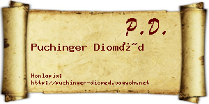 Puchinger Dioméd névjegykártya